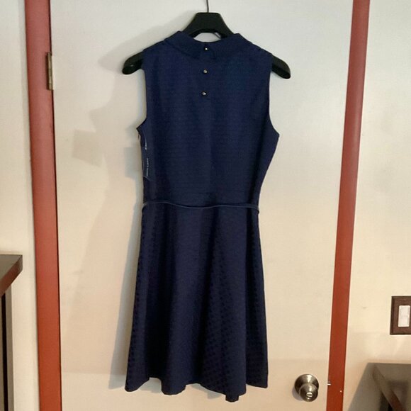 Tommy Hilfiger Sleeveless Collared A-Line Dress w/ Removable Belt -Size 12 - Picture 6 of 7